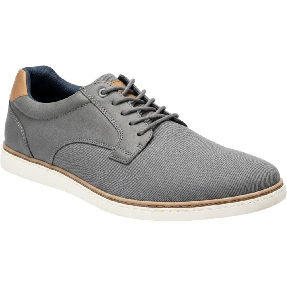 Crown Vintage Edsul Mens Grey Textile Lace Up Casual Oxford Sneakers 11.5 M